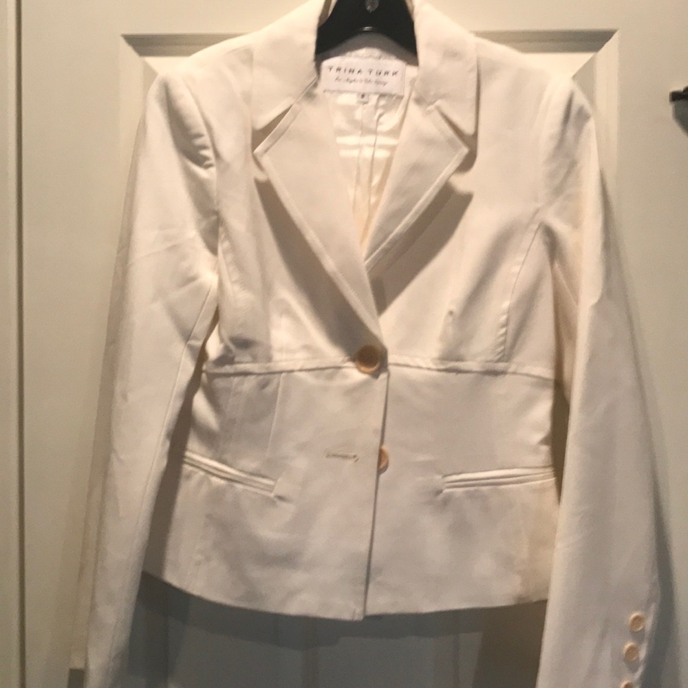 Trina Turk Ivory Blazer Size 6